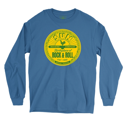 Sun Records Logo Long Sleeve T-Shirt - longsleeveblue