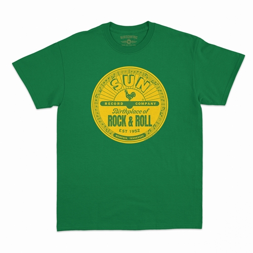 Sun Records Logo T-Shirt - Classic Heavy Cotton - classickellygreen