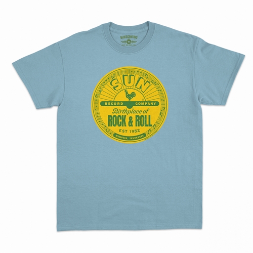 Sun Records Logo T-Shirt - Classic Heavy Cotton - classiclightblue