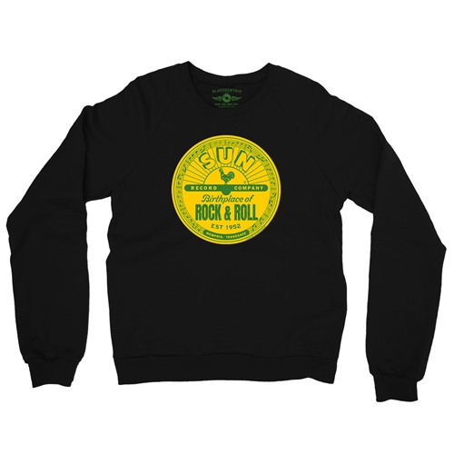 Sun Records Logo Crewneck Sweater  - crewneckblack