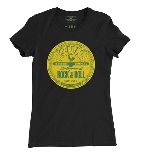 Sun Records Logo Ladies T Shirt - Relaxed Fit - ladiesblack