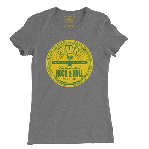 Sun Records Logo Ladies T Shirt - Relaxed Fit - ladiesdeepheather