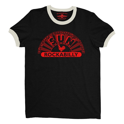 Sun Records ROCKABILLY Ringer T-Shirt - ringerblackcreamtrim