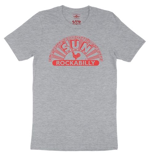 Sun Records ROCKABILLY T-Shirt - Lightweight Vintage Style - vintageathleticheather