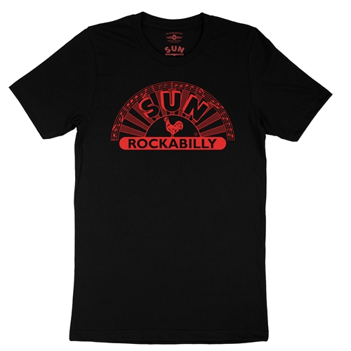 Sun Records ROCKABILLY T-Shirt - Lightweight Vintage Style - vintageblack