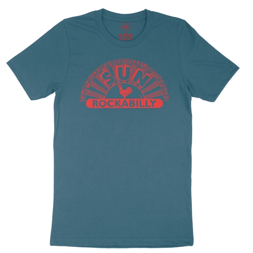 Sun Records ROCKABILLY T-Shirt - Lightweight Vintage Style - vintagedeepteal