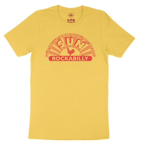 Sun Records ROCKABILLY T-Shirt - Lightweight Vintage Style - vintagemaizeyellow