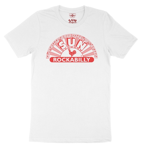 Sun Records ROCKABILLY T-Shirt - Lightweight Vintage Style - vintagewhite