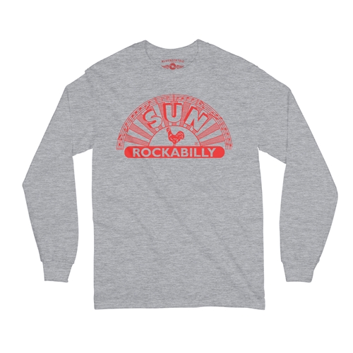 Sun Records ROCKABILLY Long Sleeve T-Shirt - longsleeveathleticheather