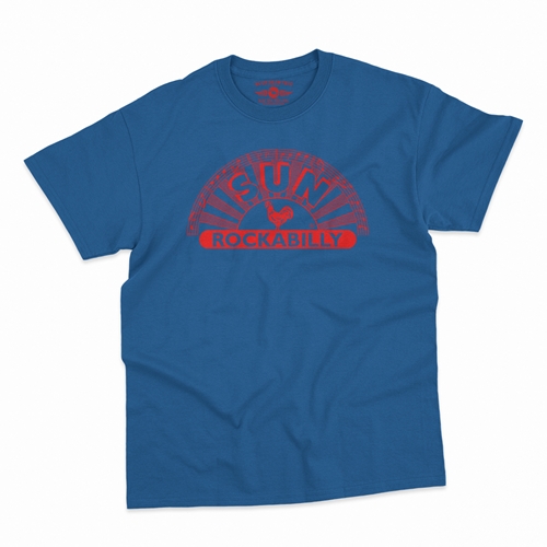 Sun Records ROCKABILLY T-Shirt - Classic Heavy Cotton - classicroyalblue