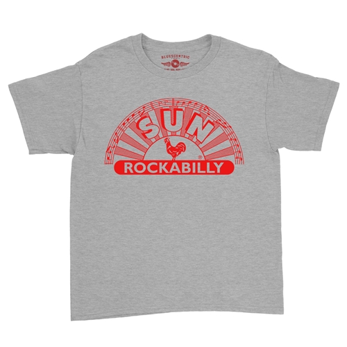 Sun Records ROCKABILLY Youth T-Shirt - Lightweight Vintage Children & Toddlers - youthheatherathletic