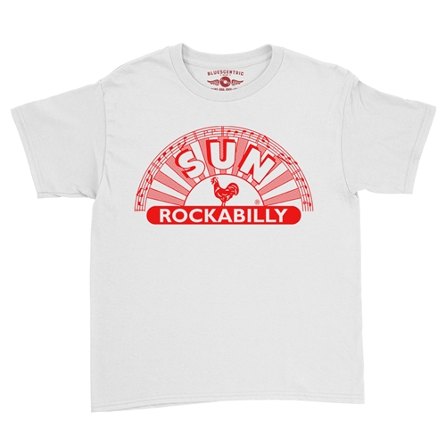 Sun Records ROCKABILLY Youth T-Shirt - Lightweight Vintage Children & Toddlers - youthwhite