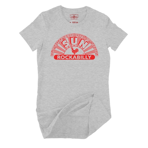 Sun Records ROCKABILLY Ladies T Shirt - Relaxed Fit - ladiesathleticheather