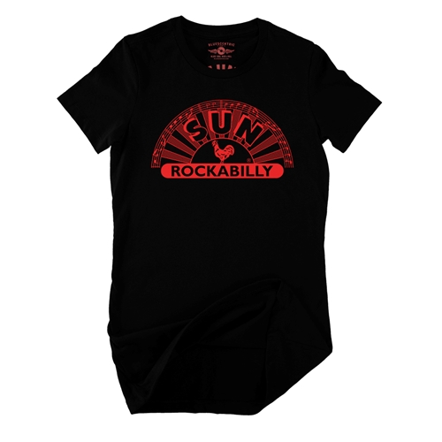 Sun Records ROCKABILLY Ladies T Shirt - Relaxed Fit - ladiesblack