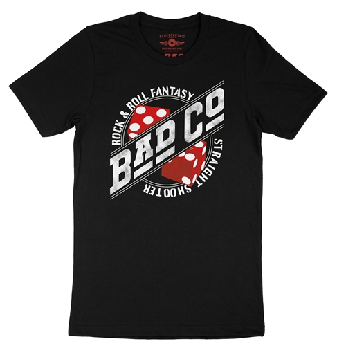 Bad Co Straight Shooter T-Shirt - Lightweight Vintage Style - vintageblack