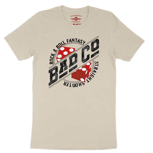 Bad Co Straight Shooter T-Shirt - Lightweight Vintage Style - vintagecream