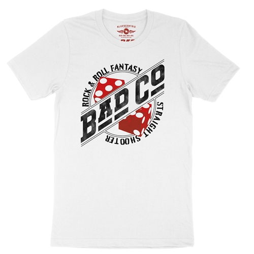 Bad Co Straight Shooter T-Shirt - Lightweight Vintage Style - vintagewhite