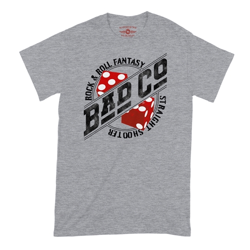 Bad Co Straight Shooter T-Shirt - Classic Heavy Cotton - classicathleticheather