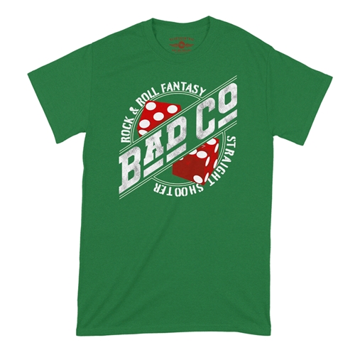 Bad Co Straight Shooter T-Shirt - Classic Heavy Cotton - classickellygreen