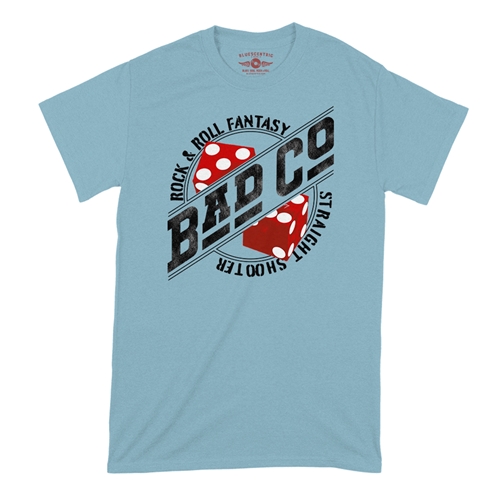 Bad Co Straight Shooter T-Shirt - Classic Heavy Cotton - classiclightblue