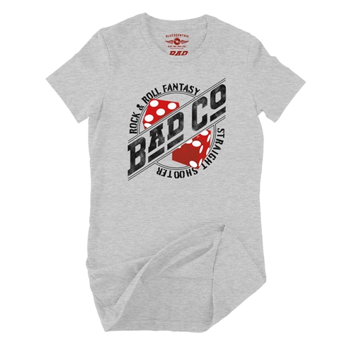 Bad Co Straight Shooter Ladies T Shirt - Relaxed Fit - ladiesathleticheather