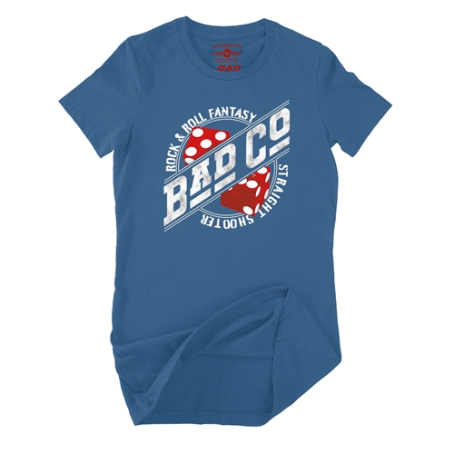 Bad Co Straight Shooter Ladies T Shirt - Relaxed Fit - ladiesblue