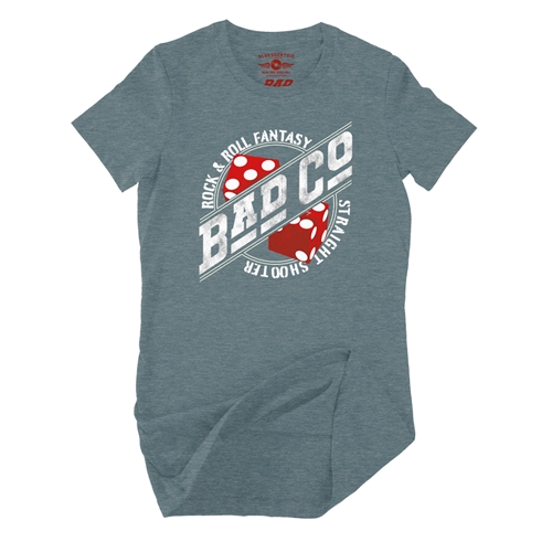 Bad Co Straight Shooter Ladies T Shirt - Relaxed Fit - ladiesheatherdeepteal