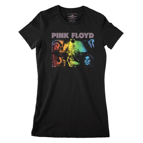 Pink Floyd Dark Side Graphic Ladies T Shirt - Relaxed Fit - ladiesblack