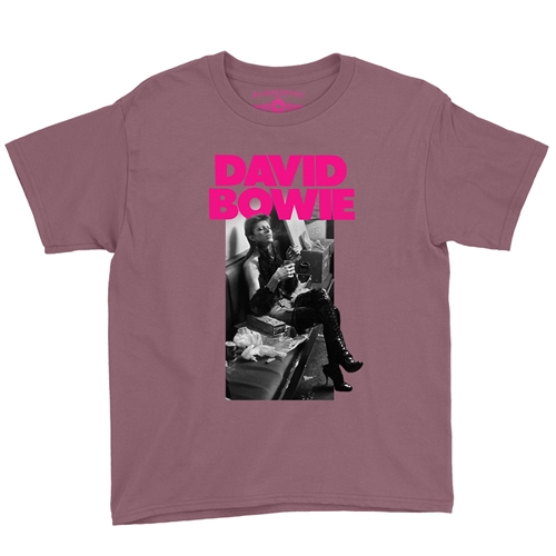 David Bowie Fan Youth T-Shirt - Lightweight Vintage Children and Toddlers - youthheathermaroon