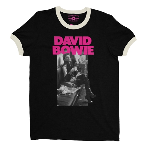 David Bowie Fan Ringer T-Shirt - ringerblackcreamtrim