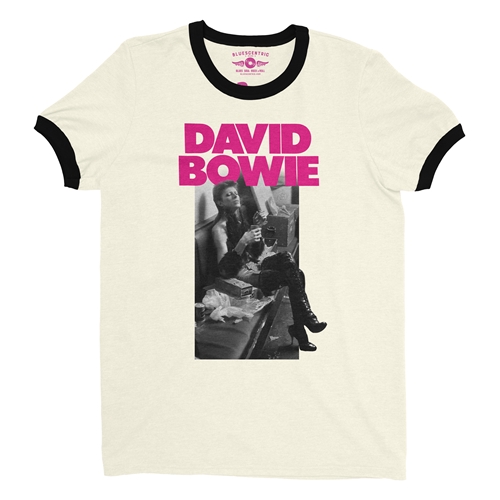 David Bowie Fan Ringer T-Shirt - ringernaturalblacktrim