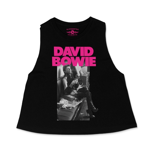 David Bowie Fan Racerback Crop Top - Women