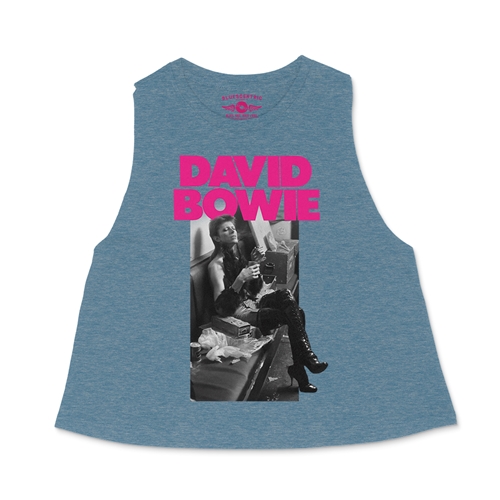 David Bowie Fan Racerback Crop Top - Women