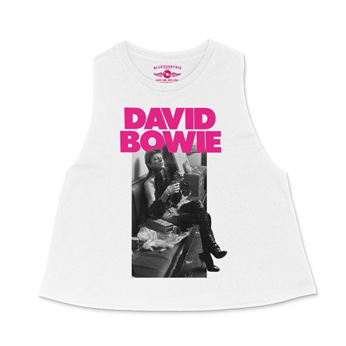 David Bowie Fan Racerback Crop Top - Women