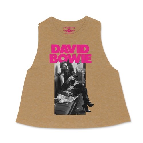 David Bowie Fan Racerback Crop Top - Women