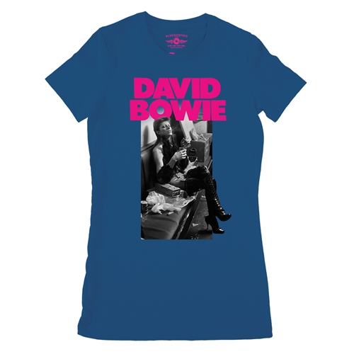 David Bowie Fan Ladies T Shirt - Relaxed Fit - ladiesblue