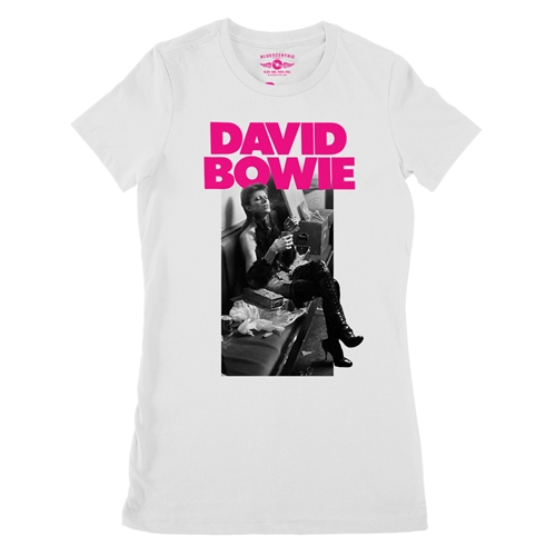 David Bowie Fan Ladies T Shirt - Relaxed Fit - ladieswhite