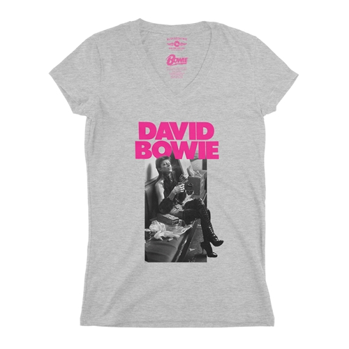 David Bowie Fan V-Neck T Shirt - Women