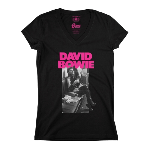 David Bowie Fan V-Neck T Shirt - Women