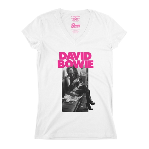 David Bowie Fan V-Neck T Shirt - Women