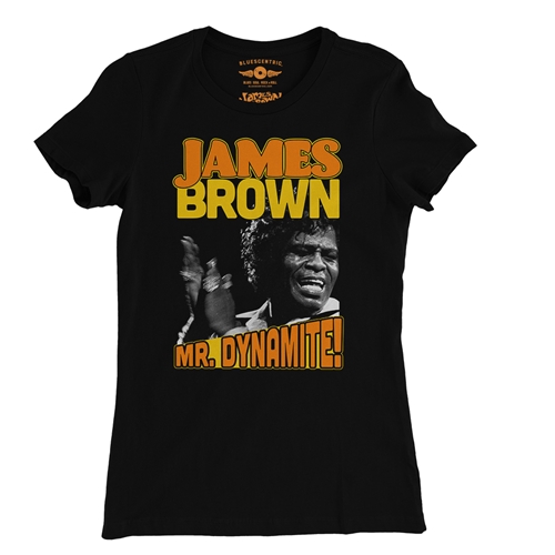 James Brown Mr Dynamite Ladies T Shirt - Relaxed Fit - ladiesblack