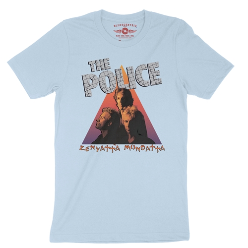 The Police Zenyatta T-Shirt - Lightweight Vintage Style - vintagethrowbackblue