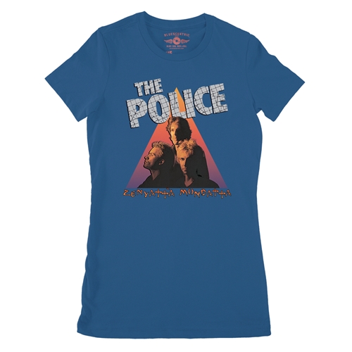 The Police Zenyatta Ladies T Shirt - Relaxed Fit - ladiesblue