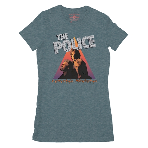 The Police Zenyatta Ladies T Shirt - Relaxed Fit - ladiesheatherdeepteal