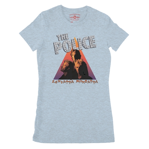 The Police Zenyatta Ladies T Shirt - Relaxed Fit - ladiesheatherprismblue