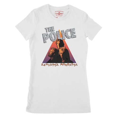 The Police Zenyatta Ladies T Shirt - Relaxed Fit - ladieswhite