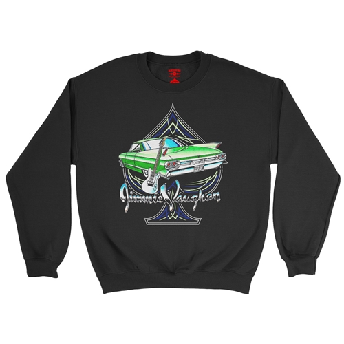 Graphic Jimmie Vaughan Crewneck Sweatshirt - crewneckblack