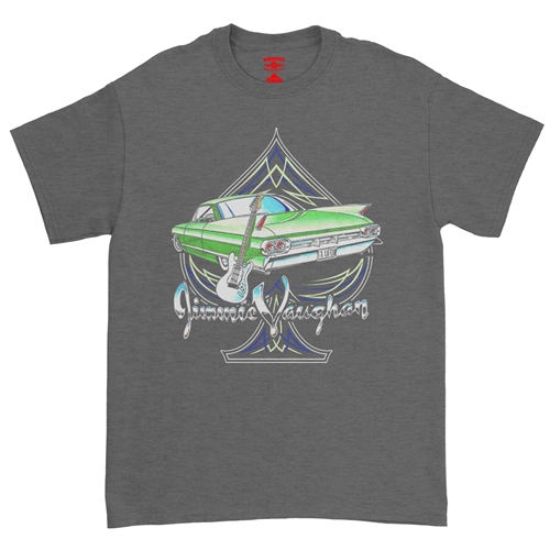 Graphic Jimmie Vaughan T-Shirt - Classic Heavy Cotton - classicheathergrey