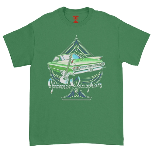 Graphic Jimmie Vaughan T-Shirt - Classic Heavy Cotton - classickellygreen