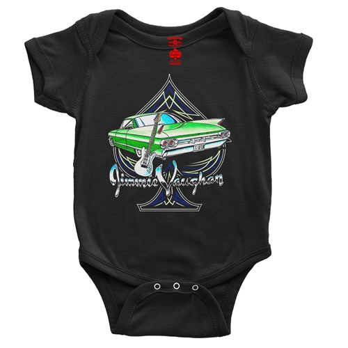 Graphic Jimmie Vaughan Baby Onesie - babyblack